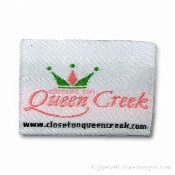 Woven Patch Label, Customized Colors are Accepted, Comes in Various Attachments